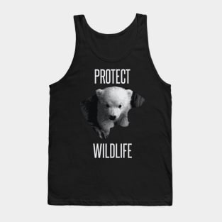 Protect wildlife - little polar bear design Tank Top